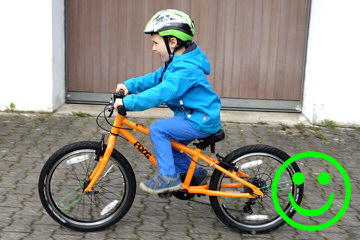 Für Kinder ab 5 Jahre gibt es Fahrräder mit Gangschaltung